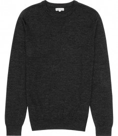 Reiss Onyx Merino Wool Jumper Charcoal