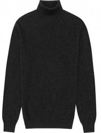 Reiss Swan Cashmere Roll Neck Jumper Charcoal