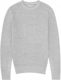 Reiss Blade Honeycomb Weave Jumper Light Grey