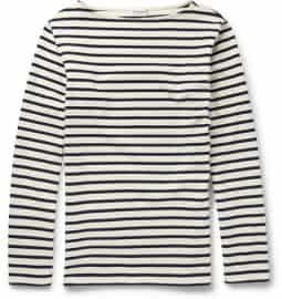 Saint Laurent Striped Cotton-jersey T-shirt