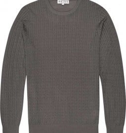 Reiss Antler Cable Knit Anthracite