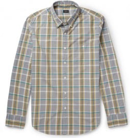 J. Crew J.crew Checked Jaspe-cotton Shirt