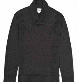 Reiss Shaun Shawl Neck Jumper Graphite