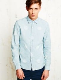 Levi’s Laser Print Denim Shirt In Dot Print
