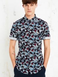 Farah Vintage Reeth Shirt In Indigo