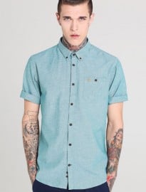 Farah Vintage Short-sleeve Chambray Shirt