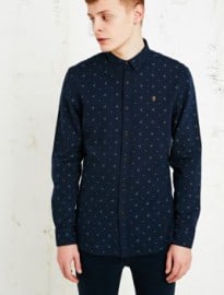 Farah Vintage Blackthorn Shirt In Navy