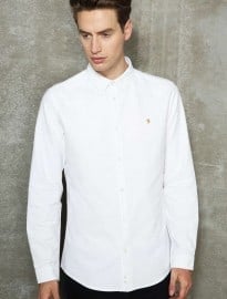Farah Vintage White Oxford Shirt