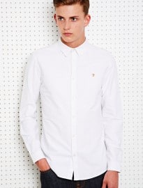 Farah Vintage Oxford Shirt In White