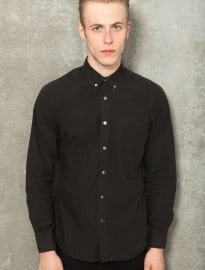 Bellerose Black Mire Button Down Oxford Shirt