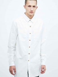 Son Of Wild Tokyo Longline Shirt In White
