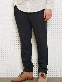 Farah Vintage Terence Wool Trousers In Navy