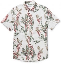 Hentsch Man Printed Cotton-poplin Short-sleeved Shirt