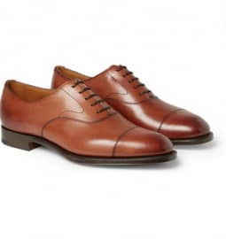 Edward Green Chelsea Burnished-leather Oxford Shoes