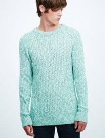 Shore Leave Vancouver Cable Knit Jumper In Green