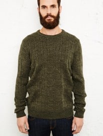 Suit Philip Cable Knit Sweater In Green
