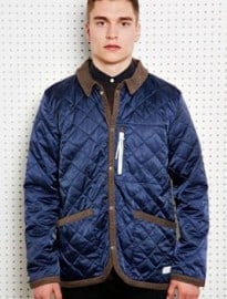 Adidas Quilted Dog Keeper Jacket In Blue