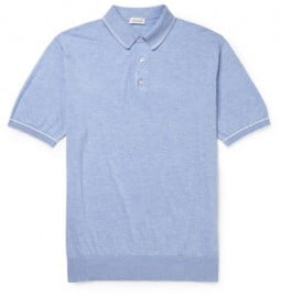 Doriani Fine-knit Cotton Polo Shirt