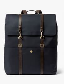 Mismo Leather-trimmed Cotton-canvas Backpack