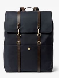 Mismo Leather-trimmed Cotton-canvas Backpack