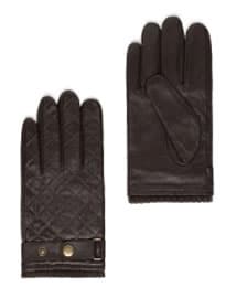He By Mango Tab Leather Gloves