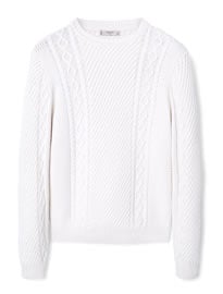 He By Mango Textured Cotton Sweater