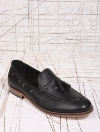 H By Hudson Tyska Tassel Loafers In Black