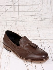 H By Hudson Tyskatu Brown Tassel Loafers