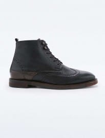 H By Hudson Harland Black Brogue Boots