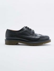 Dr. Martens Brouge Black Leather Wingtip Shoe