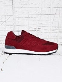 New Balance 574 Trainers In Sonic Burgundy