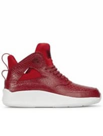 Article No Red Python Effect Leather Hi-top Trainers
