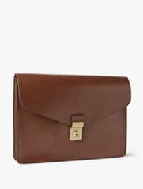 Lotuff Lock And Key Bridle Leather Document Case