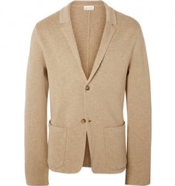 Club Monaco Knitted Linen And Cotton-blend Blazer