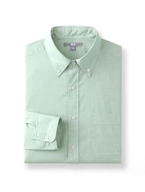 Uniqlo Men Extra Fine Cotton Broadcloth Long Sleeve Shirt