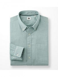 Uniqlo Men Oxford Slim Fit Long Sleeve Shirt+