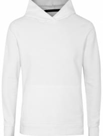 John Elliott + Co Villain White Hooded Cotton Sweatshirt