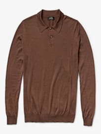 A.p.c. Knitted-cotton Polo Shirt