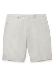 Theory Zaine Slim-fit Cotton And Linen-blend Shorts