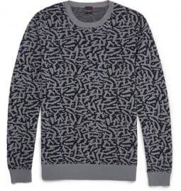 Ps By Paul Smith Jungle Camo Cotton Sweater