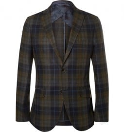 Etro Unstructured Check Wool-blend Blazer