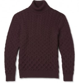 Etro Slim-fit Cable-knit Wool Rollneck Sweater