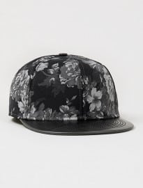 Topman Black Floral Snapback Cap