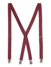 Topman Burgundy Plain Braces