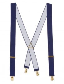 Topman Navy Wide Plain Braces