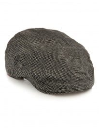 Topman Charcoal Checked Flat Cap