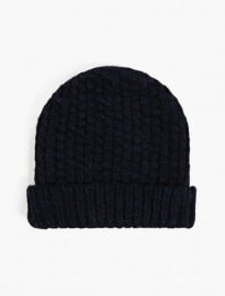 Maison Martin Margiela 14 Mens Blue Alpaca-wool Beanie Hat