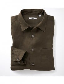 Uniqlo Men Premium Linen Long Sleeve Shirt A