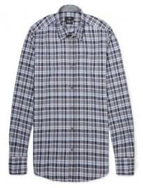 Hugo Boss Checked Cotton Oxford Shirt