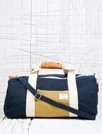 Sandqvist Ingo Canvas Barrel Bag In Navy